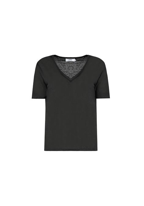 T-shirt scollo a V in lino NOT SHY | T- Shirt | JAYA-4405014NOIR